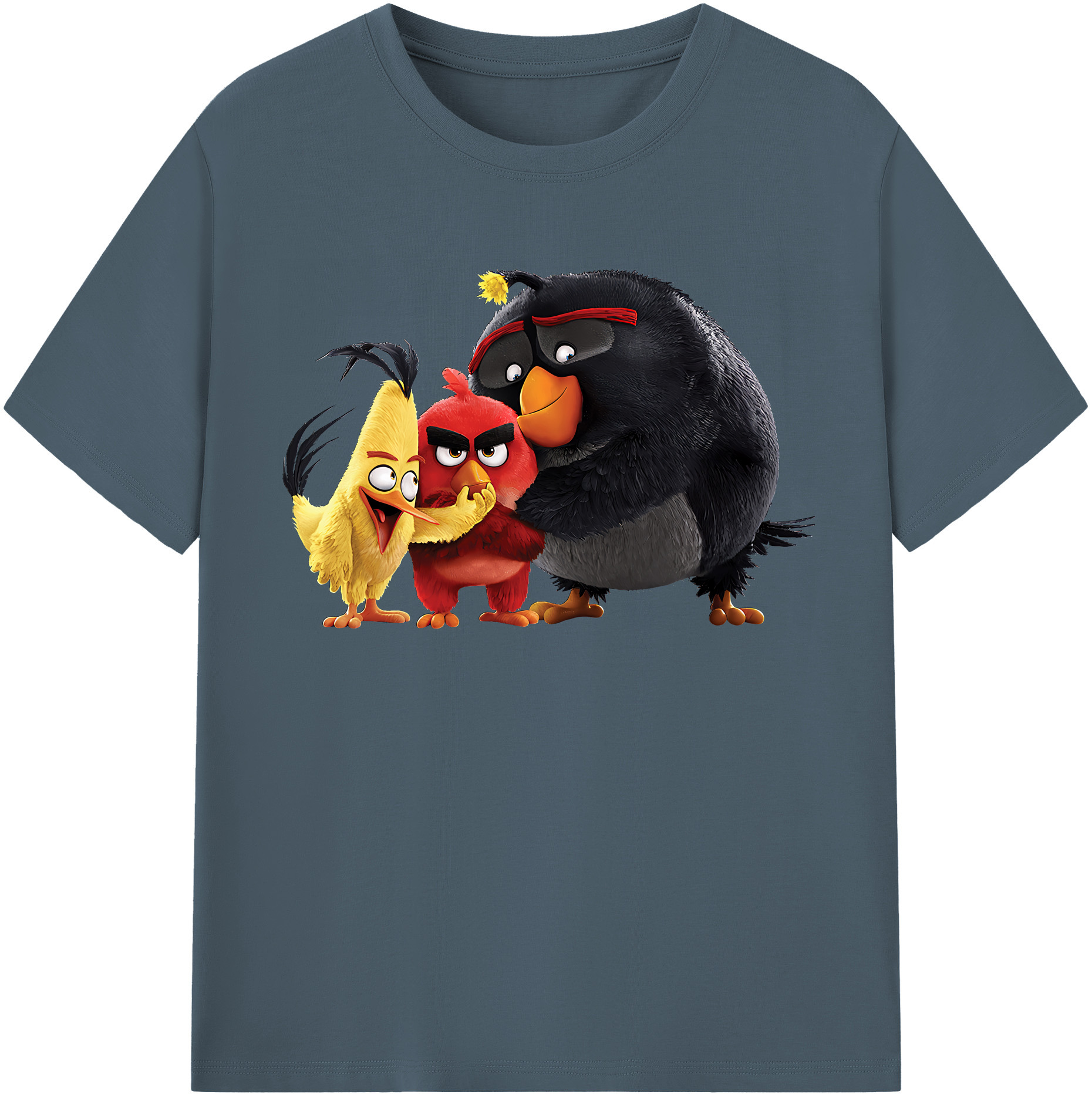 （画像用） Angry Birds アングリーバード 綿100％半袖Tシャツ（フロントプリント）